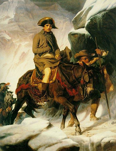 Paul Delaroche Bonaparte franchissant les Alpes Norge oil painting art